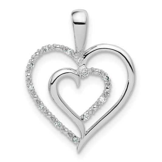 10kw Diamond Heart Pendant