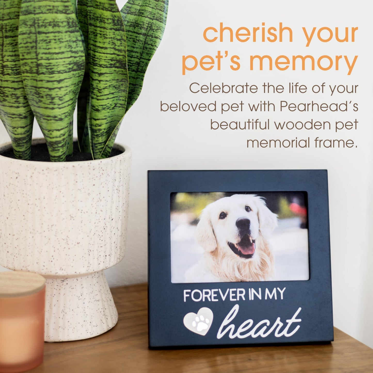 Black Wooden FOREVER IN MY HEART Pet Memorial Remembrance 4x6 Photo Frame Q-GM20984
