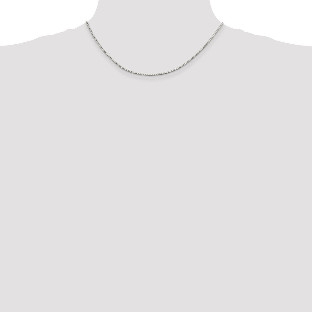 Sterling Silver Rhodium-plated 1.5mm Box Chain 16 Inches
