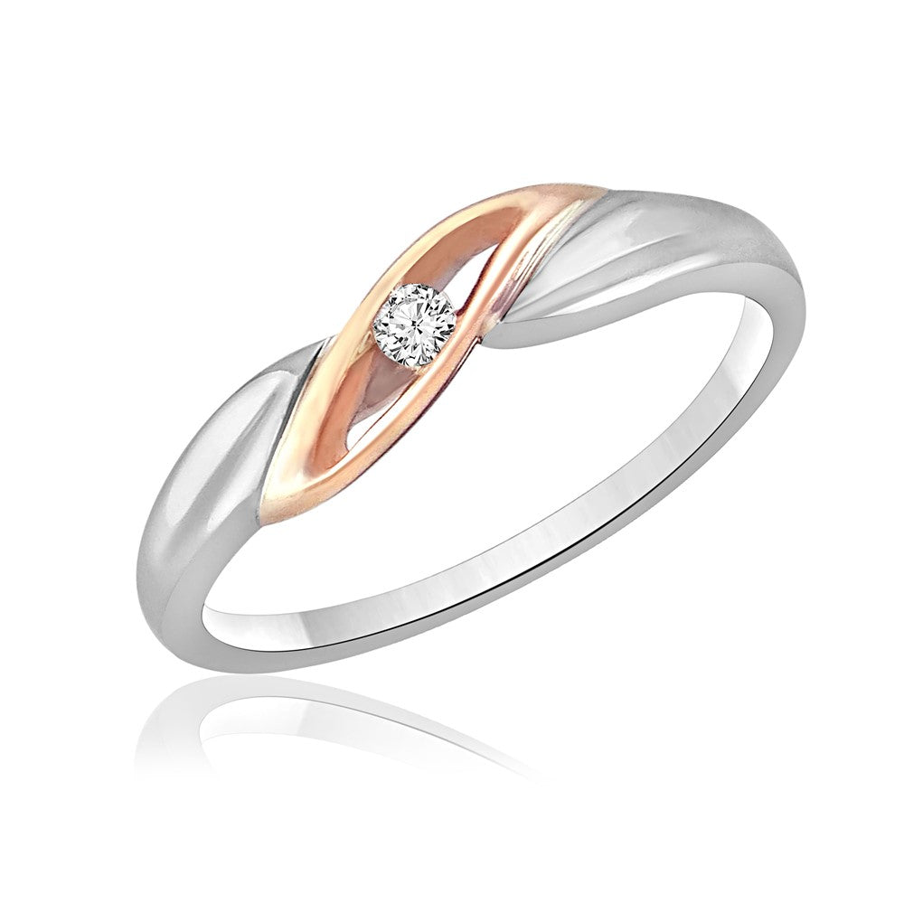 10k Two-tone Diamond Fashion Ring