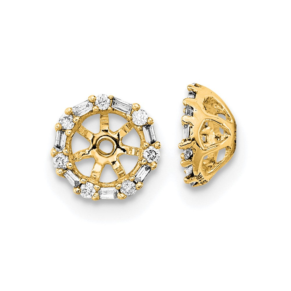 14K Gold Diamond Earring Jackets
