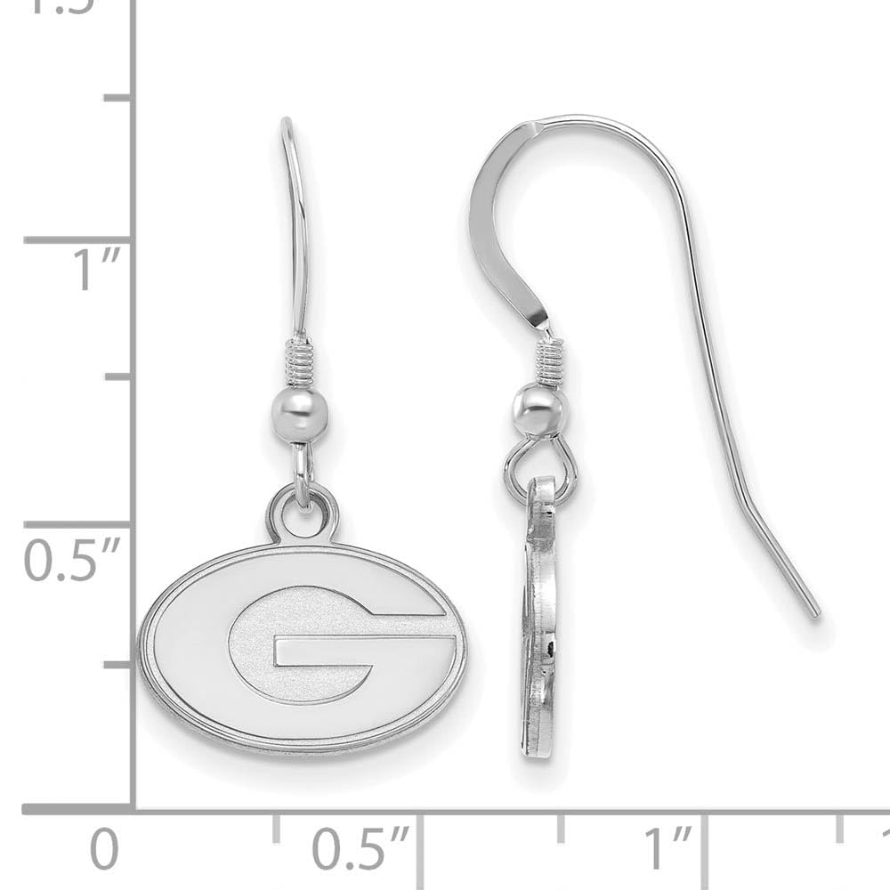 Women's Georgia Bulldogs Sterling Silver XS Dangle Earrings