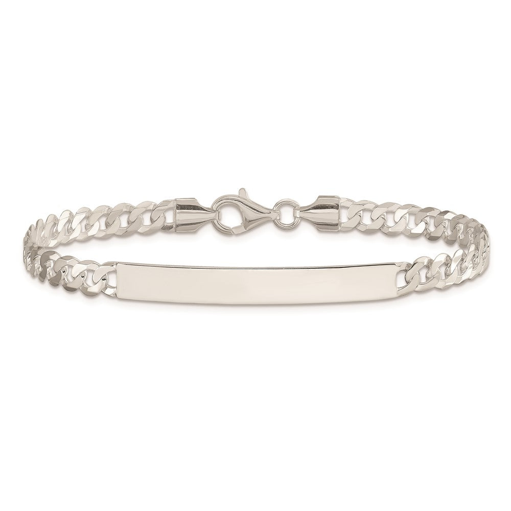 Sterling Silver Curb Link ID Bracelet 7.5 inches