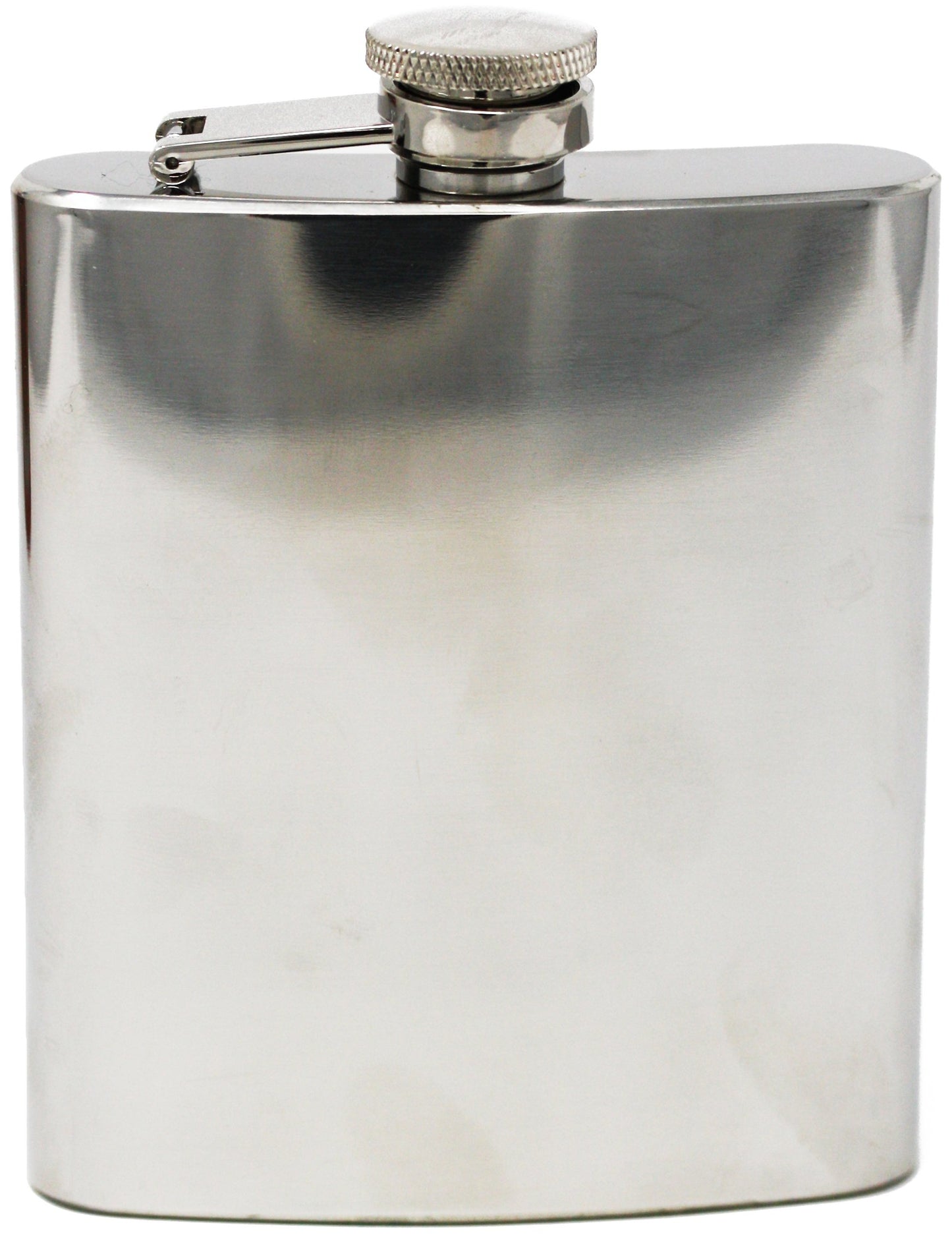 Rebel Steel Polished Stainless Steel 6 ounce Square Flask with Funnel QGP2717