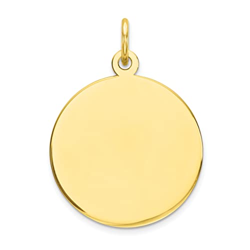 10K Plain .013 Gauge Circular Engravable Disc Charm