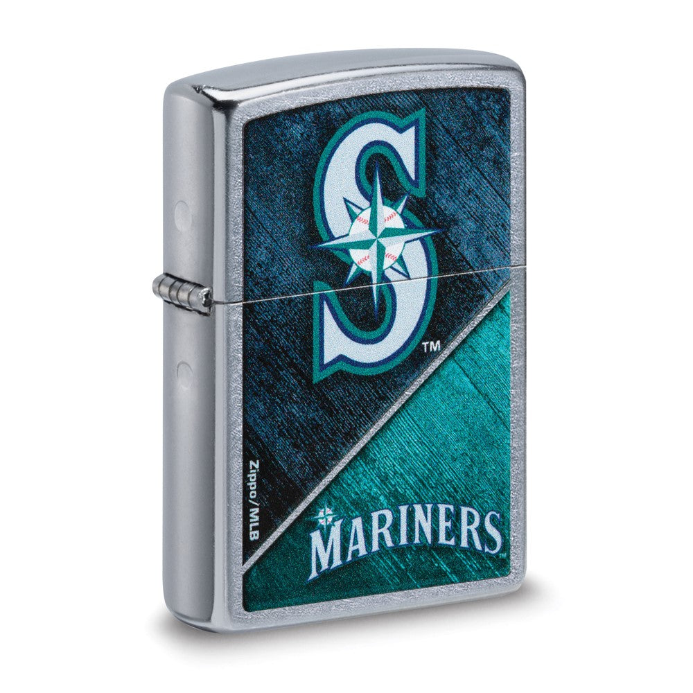 Zippo Street Chrome Seattle Mariners Color Image MLB Lighter