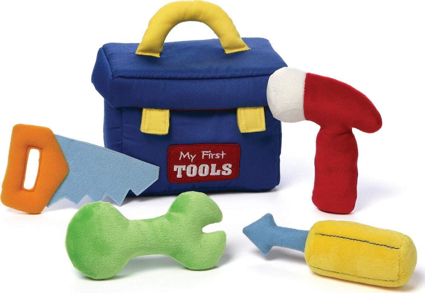 Baby Gund MY FIRST TOOLS Plush Playset with Saw Wrench Screwdriver and Hammer Toys Q-GM15313