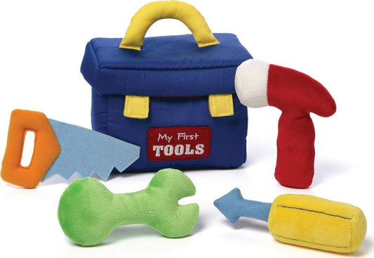 Baby Gund MY FIRST TOOLS Plush Playset with Saw Wrench Screwdriver and Hammer Toys Q-GM15313