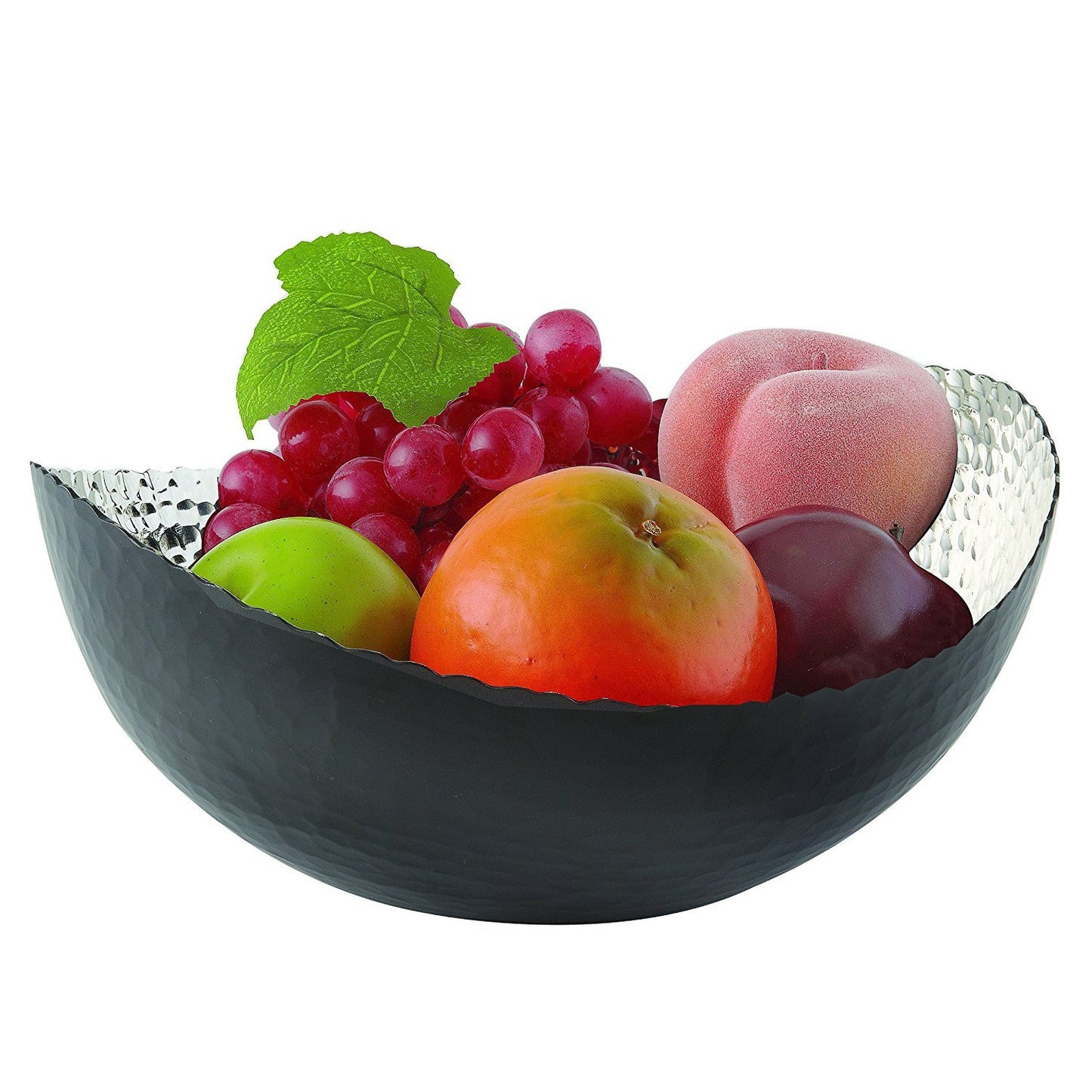 Leeber 72074 10 x 9.75 in. Eclipse Bowl, Black & Nickel