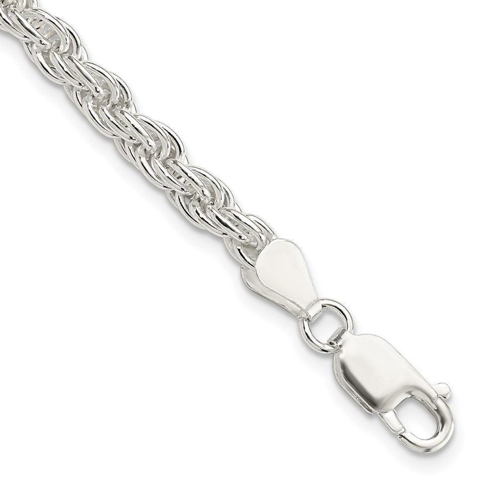 Sterling Silver 4.5mm Solid Rope Chain 9 inches