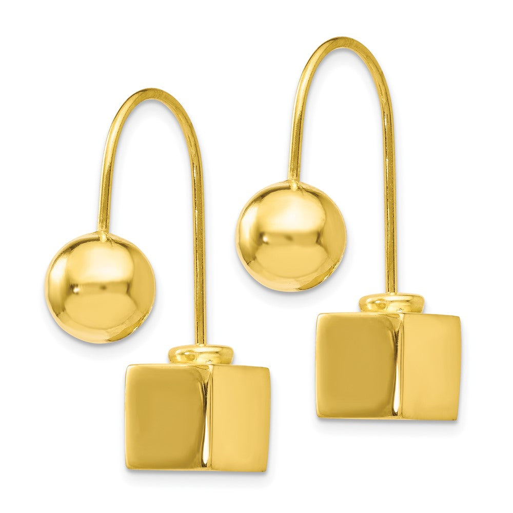 Sterling Silver Gold-tone Dangle Earrings