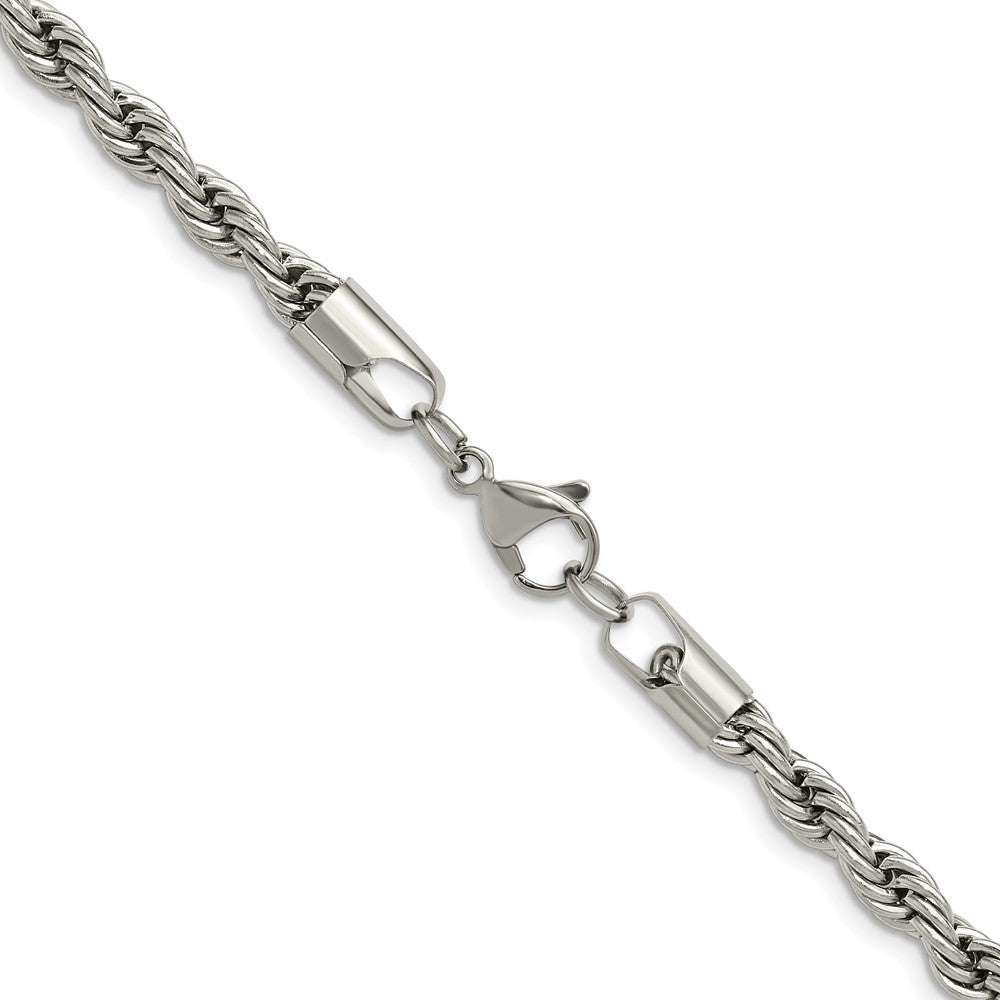Chisel Stainless Steel Polished 5mm 16 inch Rope Chain