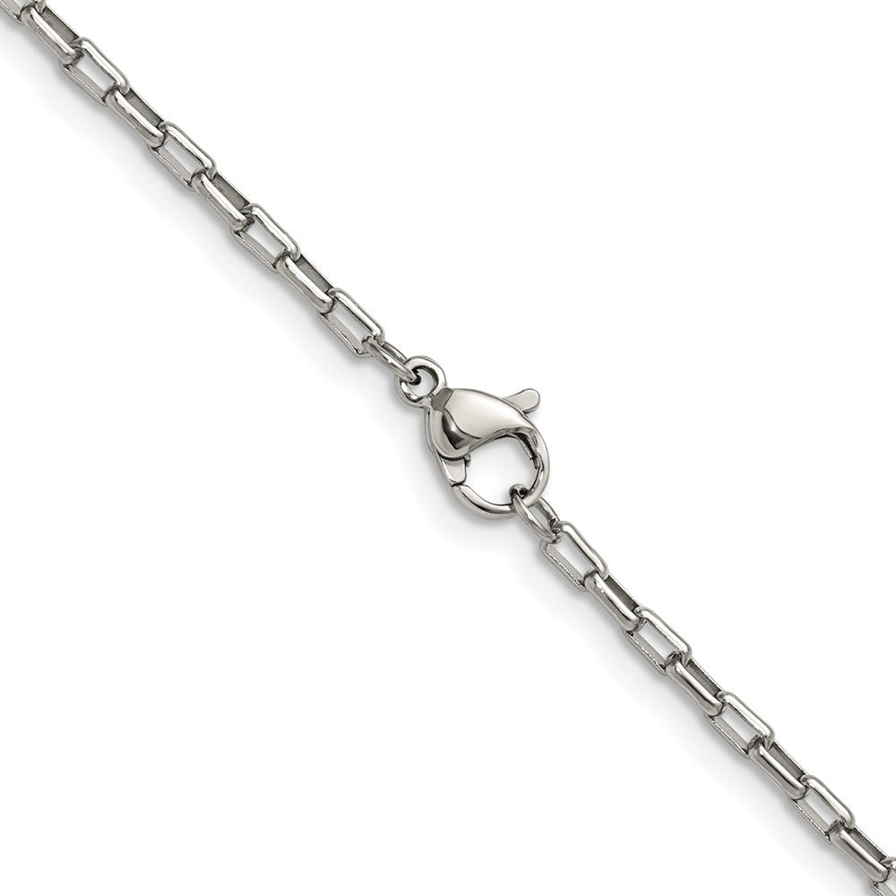 Chisel Stainless Steel Polished 2.2mm 16 inch Fancy Box/Paperclip Chain