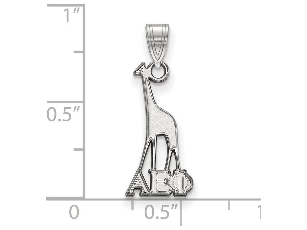 Sterling Silver LogoArt Official Licensed Greek Sororities Alpha Epsilon Phi Small Pendant