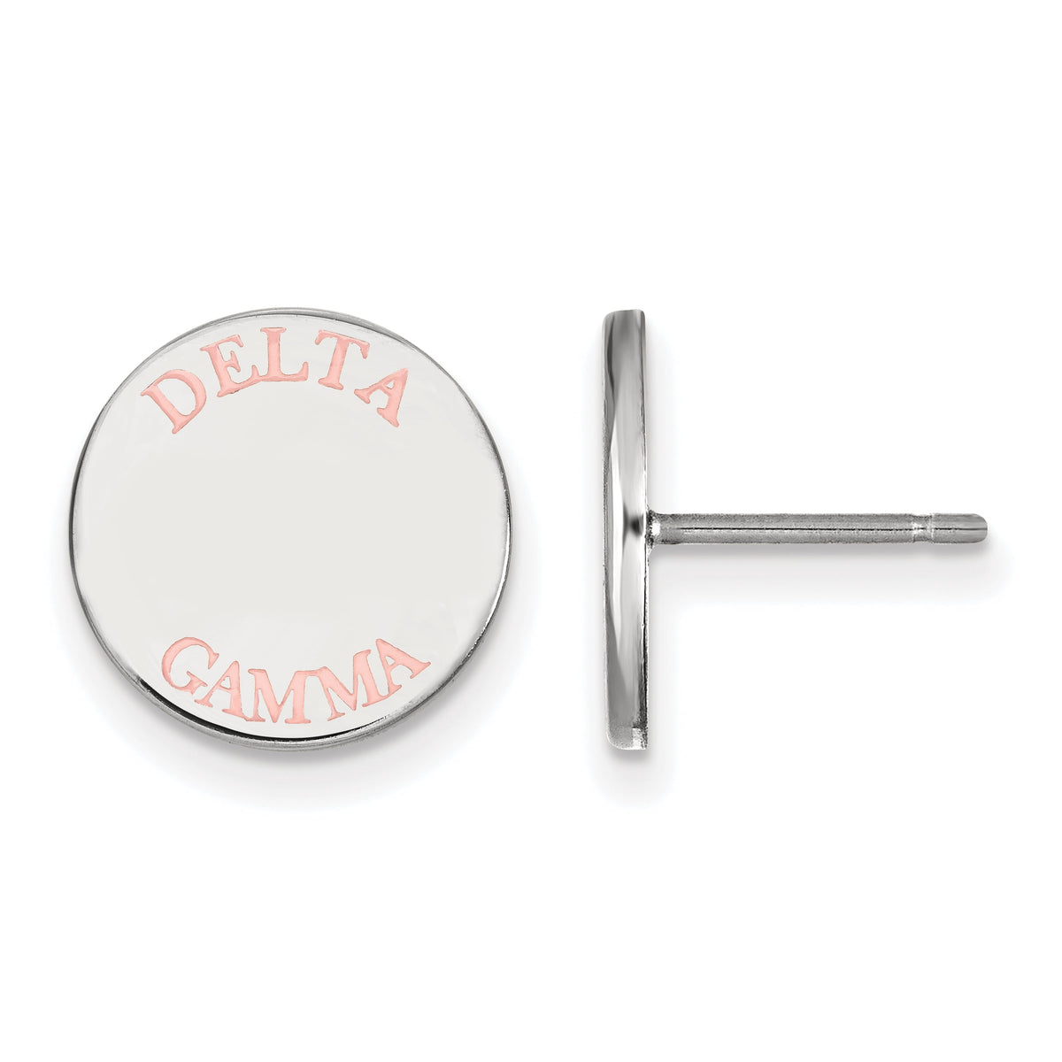 Sterling Silver Official Licensed Greek Sororities Delta Gamma (??) Enameled Post Earrings
