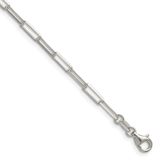 Sterling Silver 3.1mm D/C Paperclip Chain