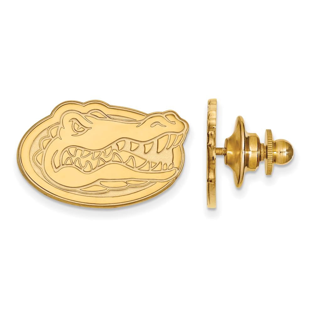 Sterling Silver Gold-plated LogoArt University of Florida Gator Lapel Pin QGP011UFL