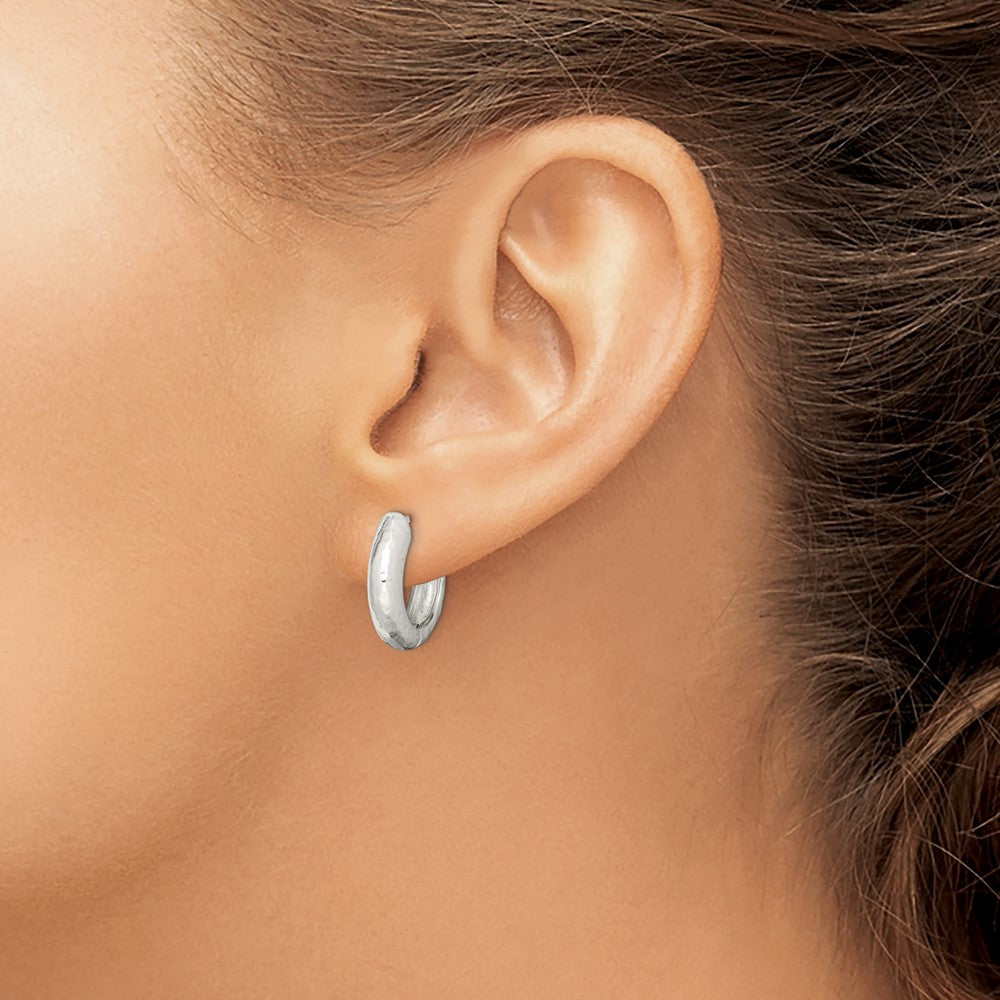 Sterling Silver Hinged Hoop Earrings