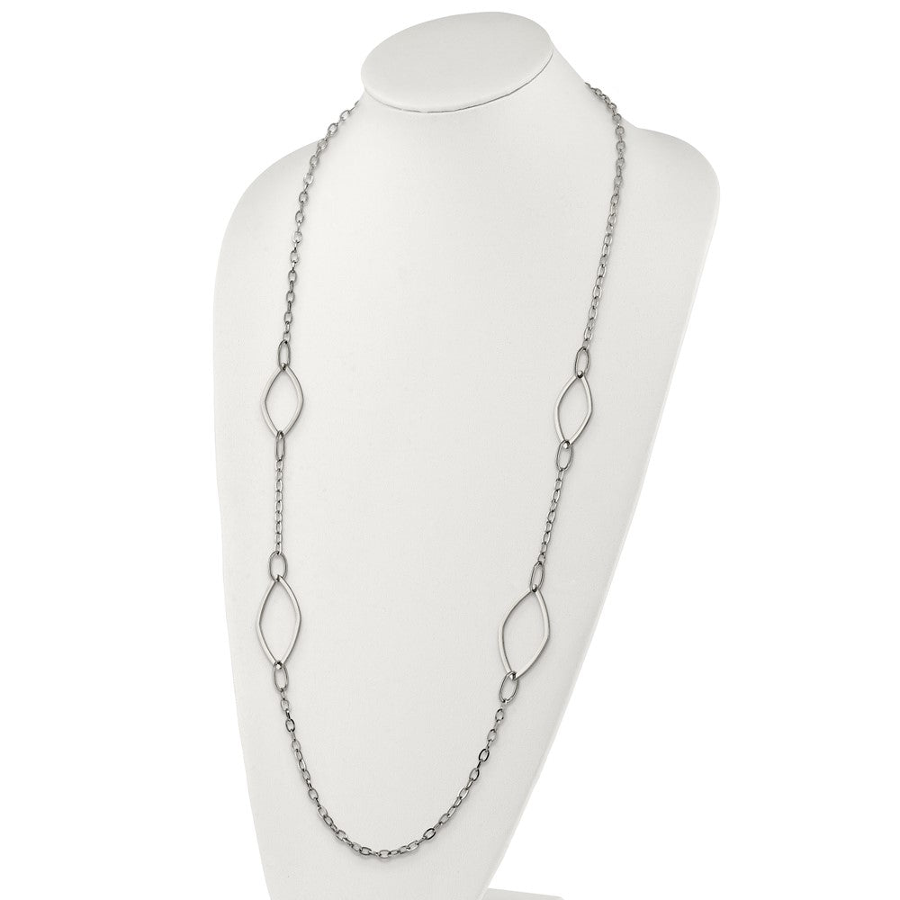 Stainless Steel Polished Fancy Link 36in Necklace