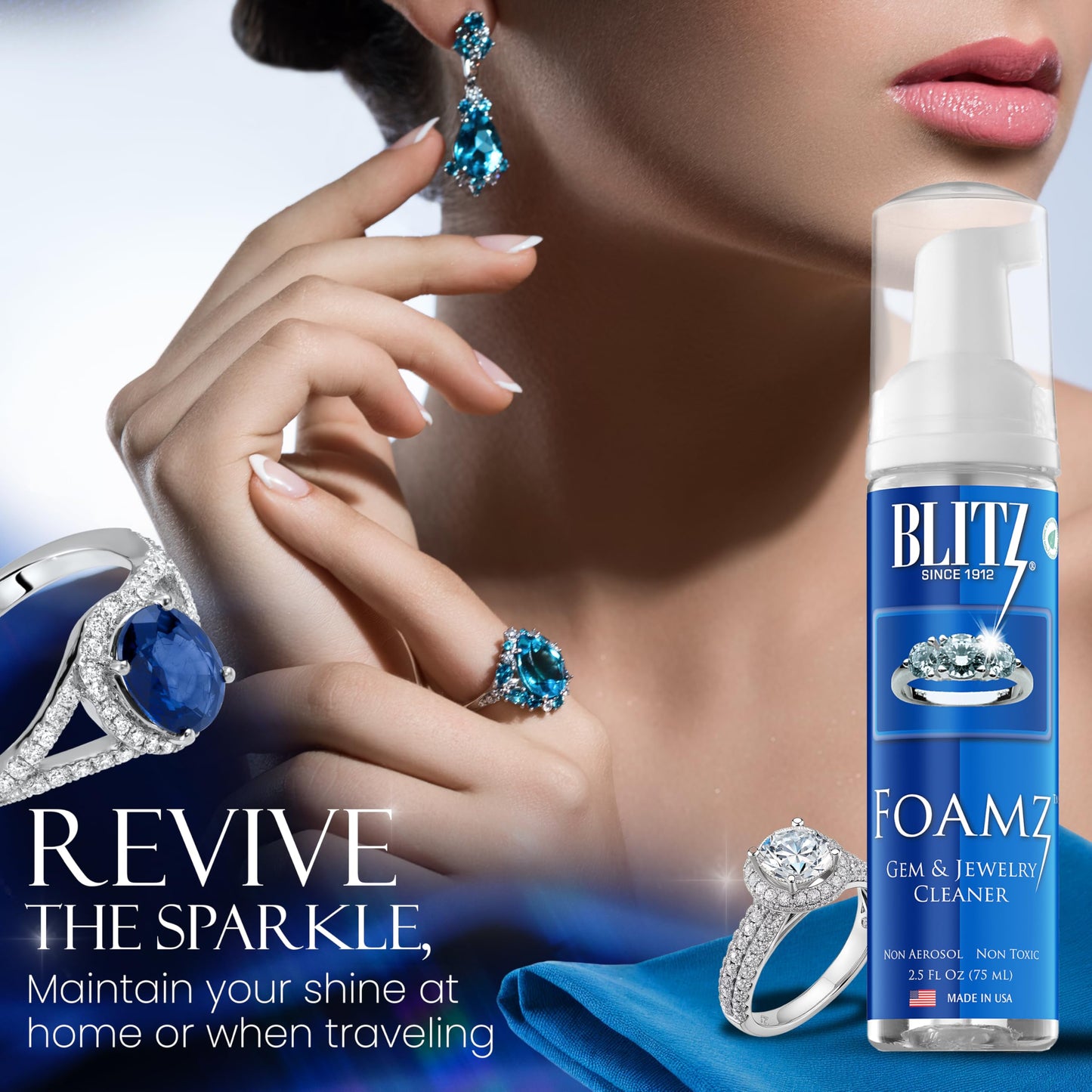 Foamz Gem & Jewelry Cleaner, 2.5 Oz
