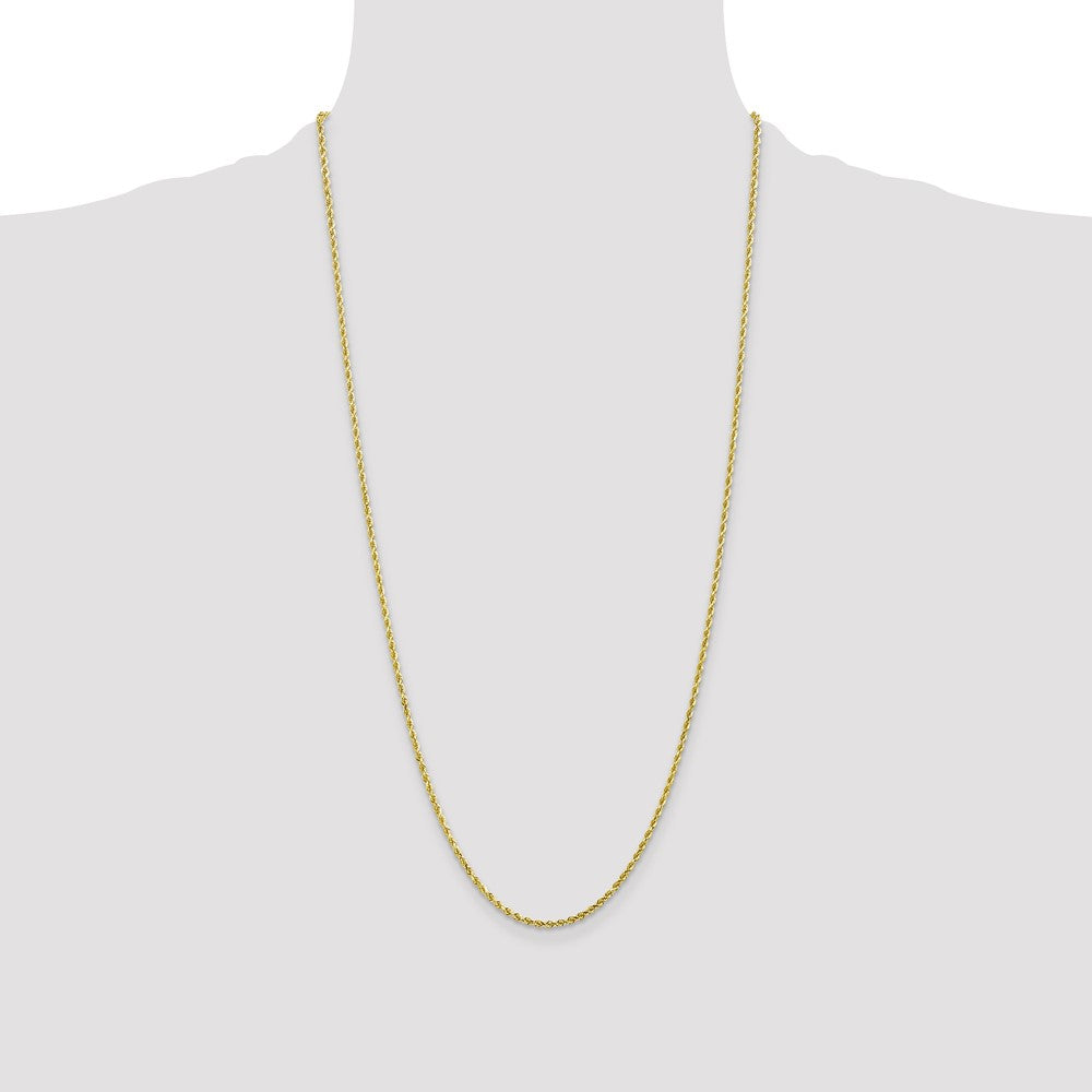 10k 2mm Diamond-cut Rope Chain