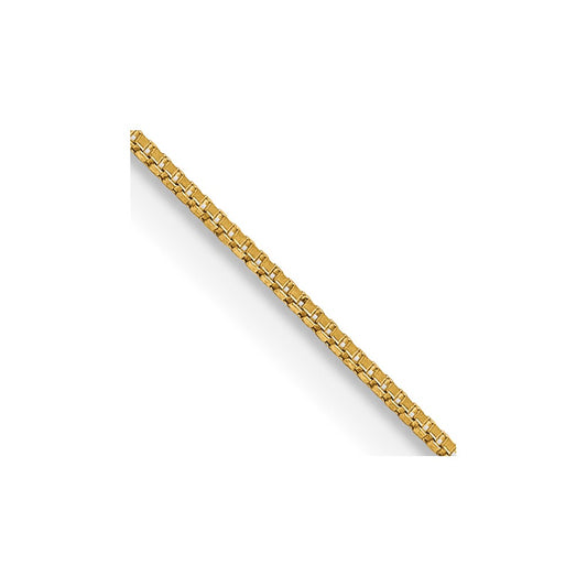 14K 26 inch .5mm Box with Spring Ring Clasp Chain