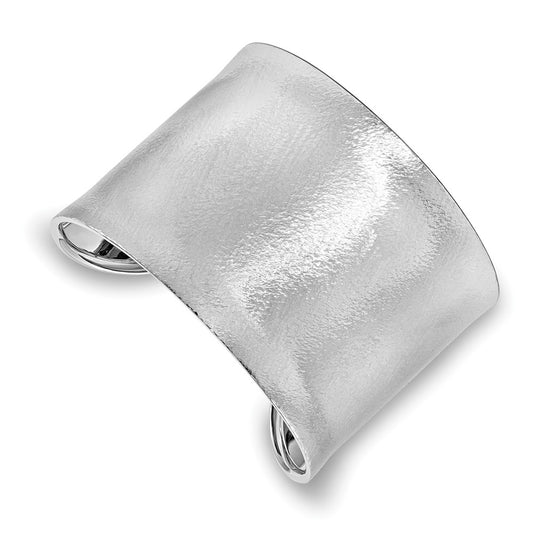 Sterling Silver Radiant Essence Textured Bangle