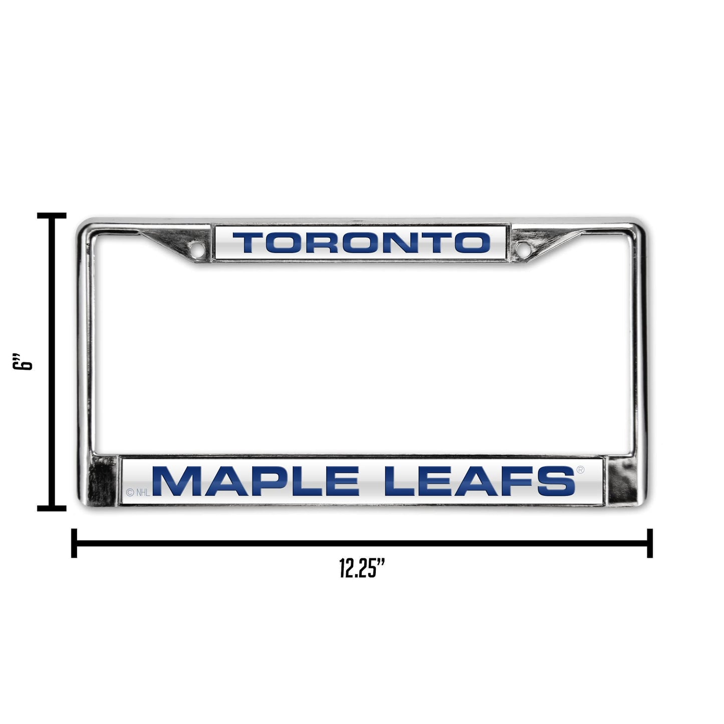 Toronto Hockey Maple Leaf's Chrome Metal Laser Cut License Plate Frame