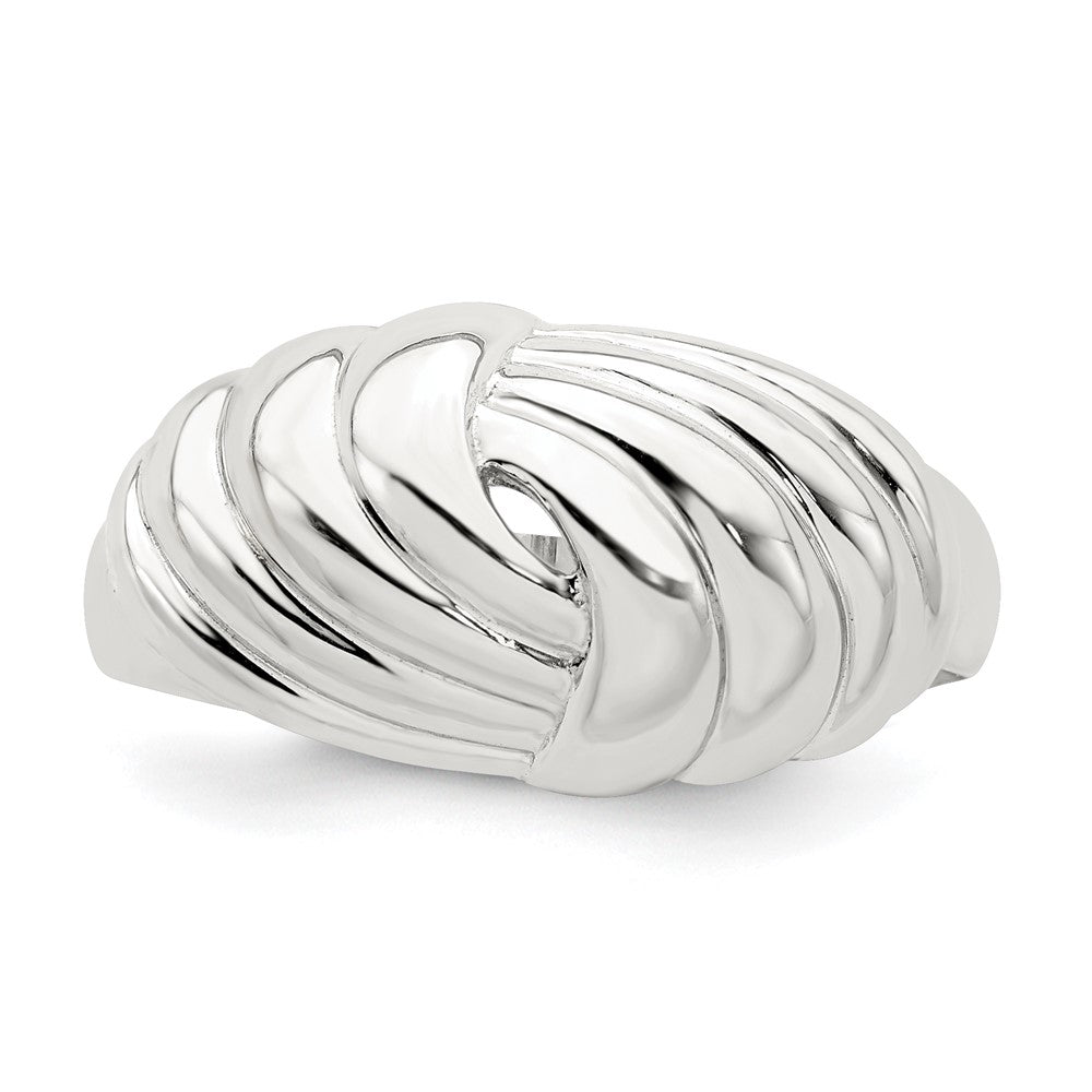 Sterling Silver Weaved Scalloped Ring