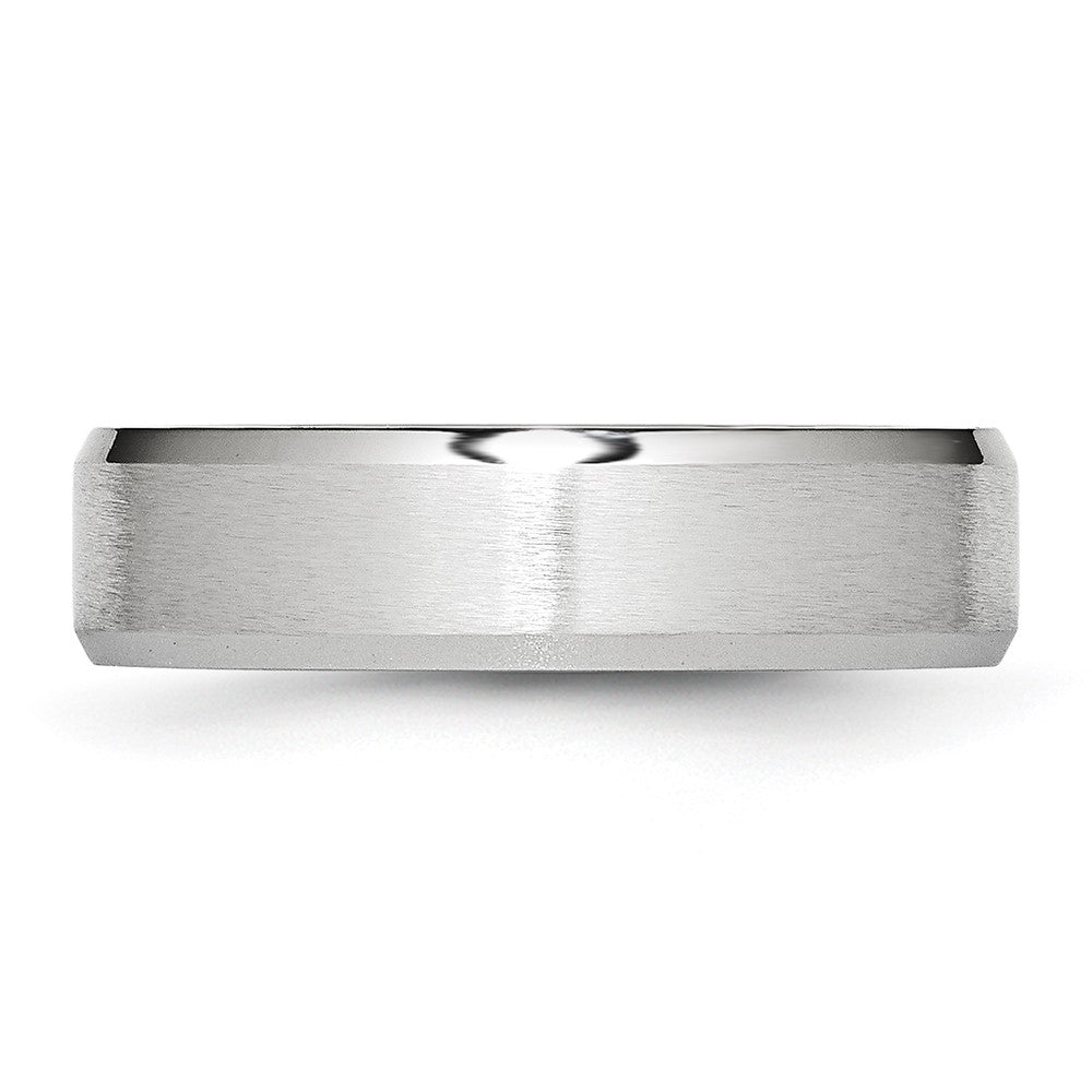 Cobalt Satin and Polished Beveled Edge 6mm Band Size - 8