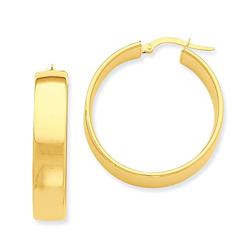 14k 6.75mm Hoop Earrings