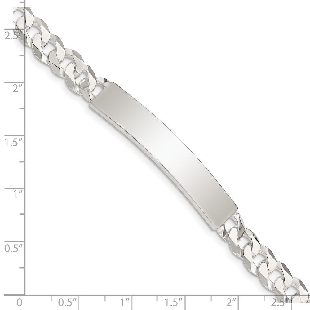 Sterling Silver Curb Link ID Bracelet 7.5 inches