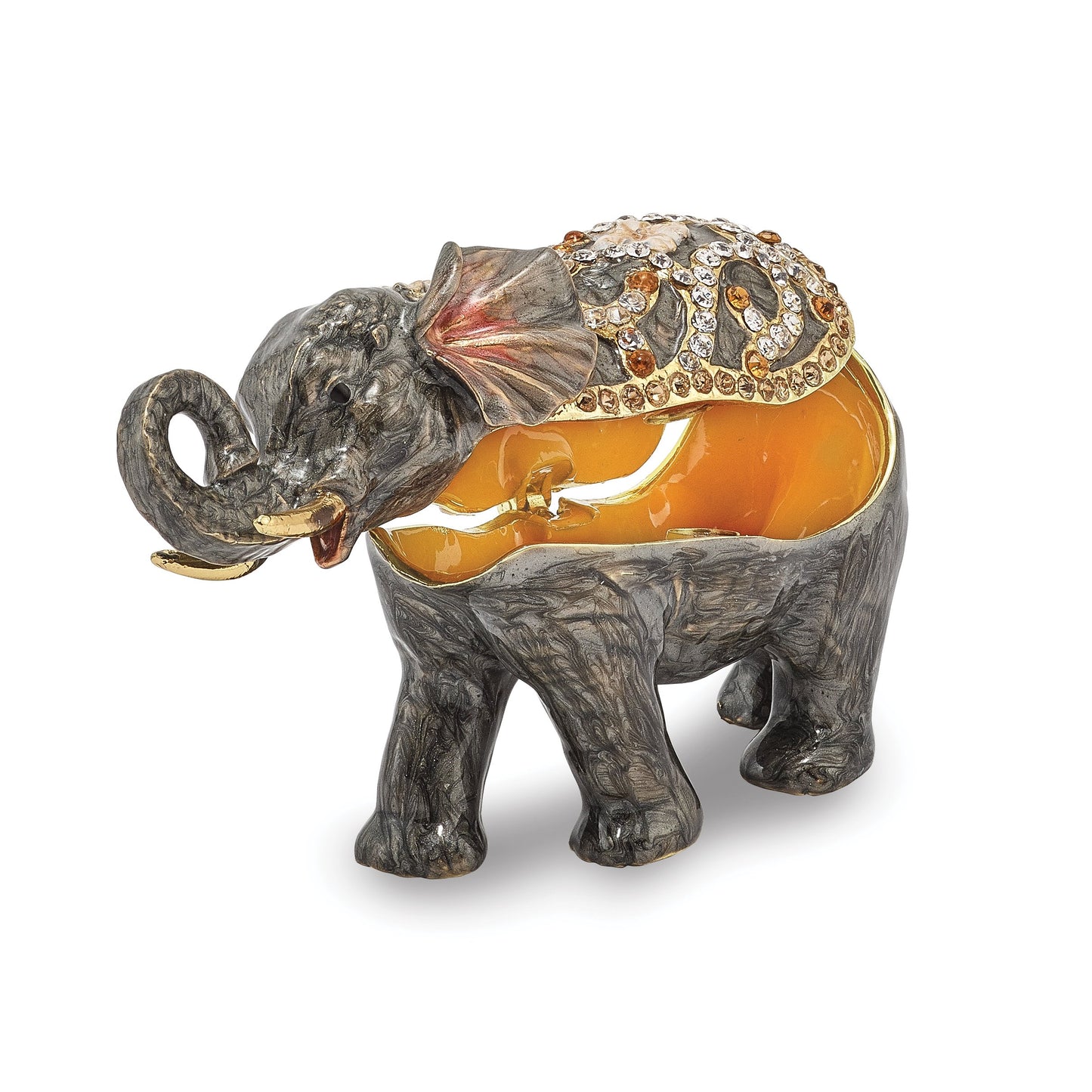 Pewter Grey Elephant Trinket Box