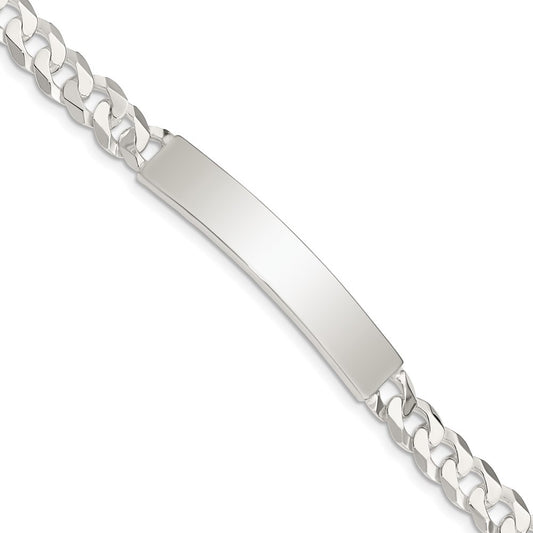 Sterling Silver Curb Link ID Bracelet 7.5 inches