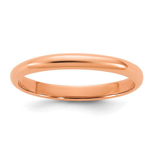 10k Rose Gold 2mm Half-Round Band Size 3 Baby / Children's Ring