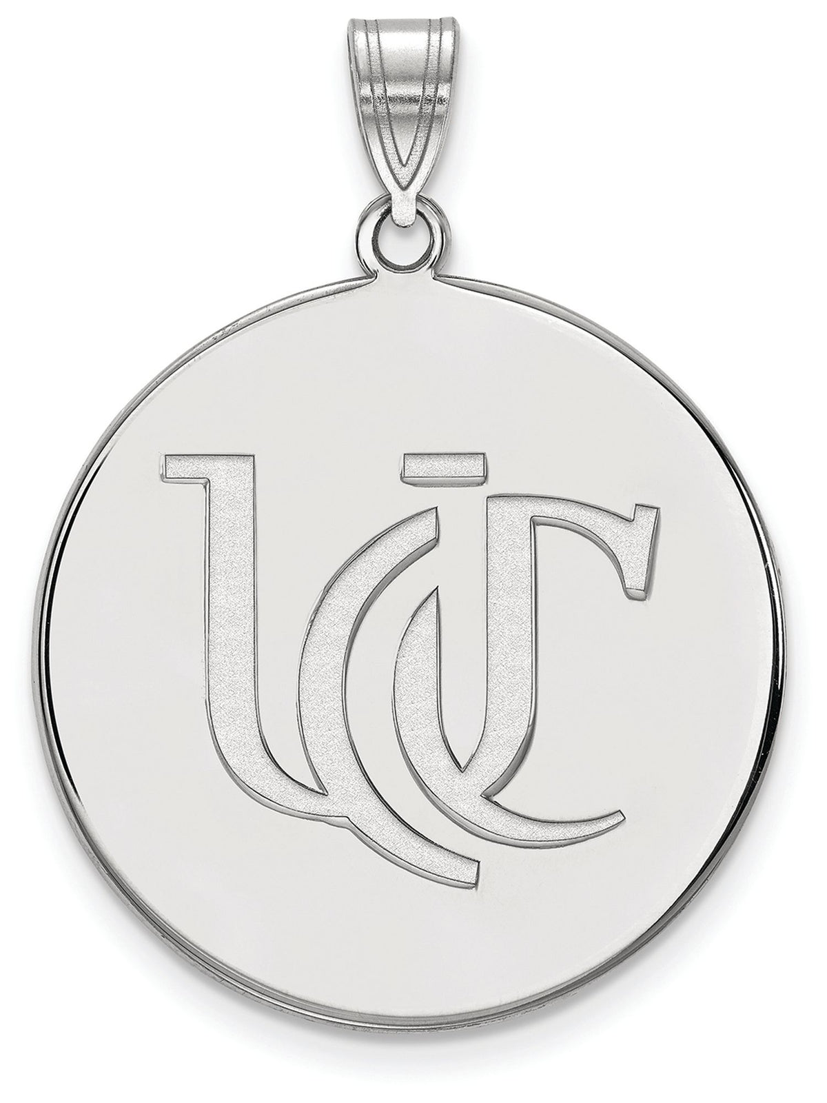Sterling Silver U. of Cincinnati XL Disc Pendant
