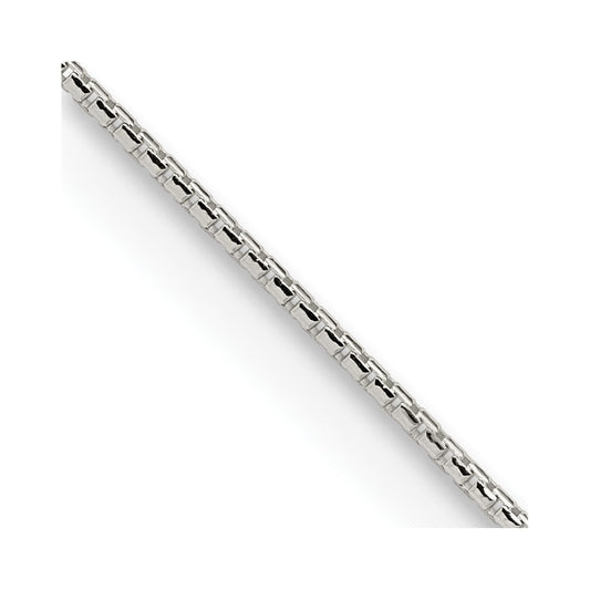Sterling Silver 1.1mm Diamond-cut Round Box Chain 16 Inches