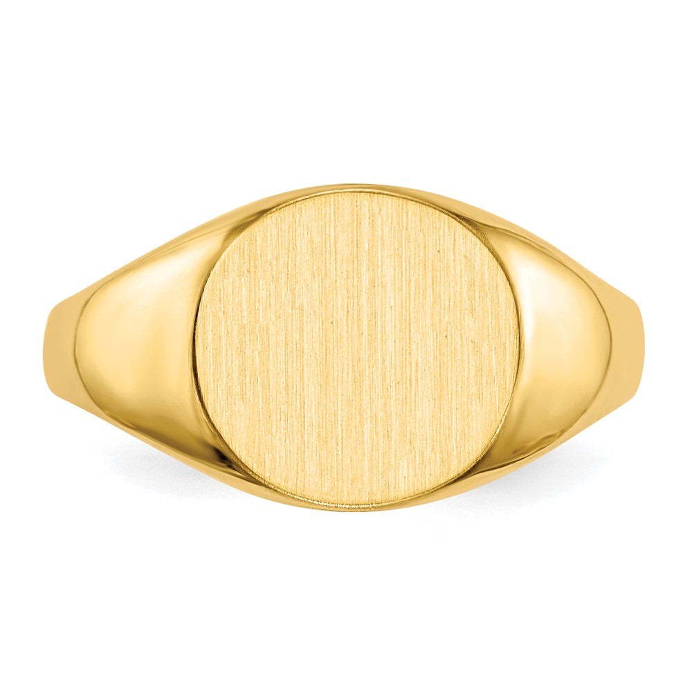 10ky 9.5x10.0mm Closed Back Signet Ring Size 5.25