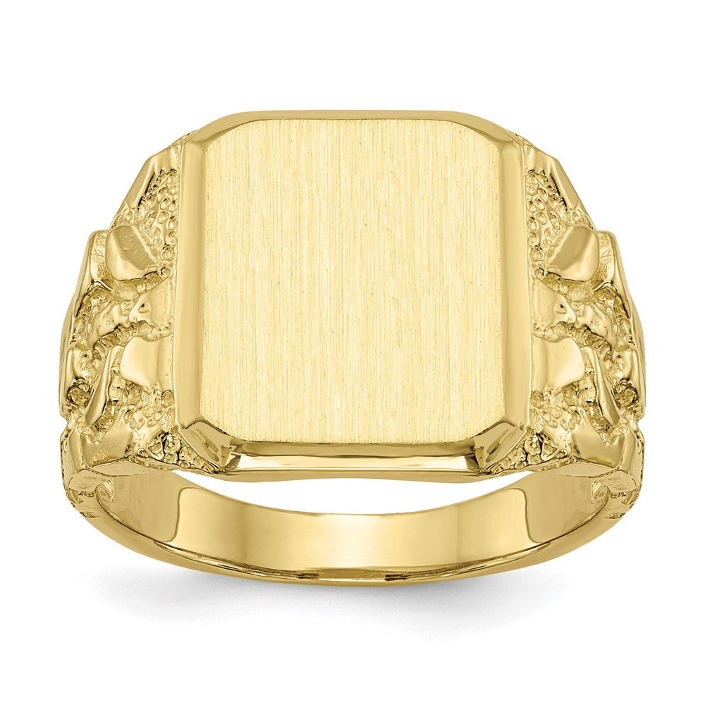 10k 14.0 x 13.0mm Open Back Men's Signet Ring