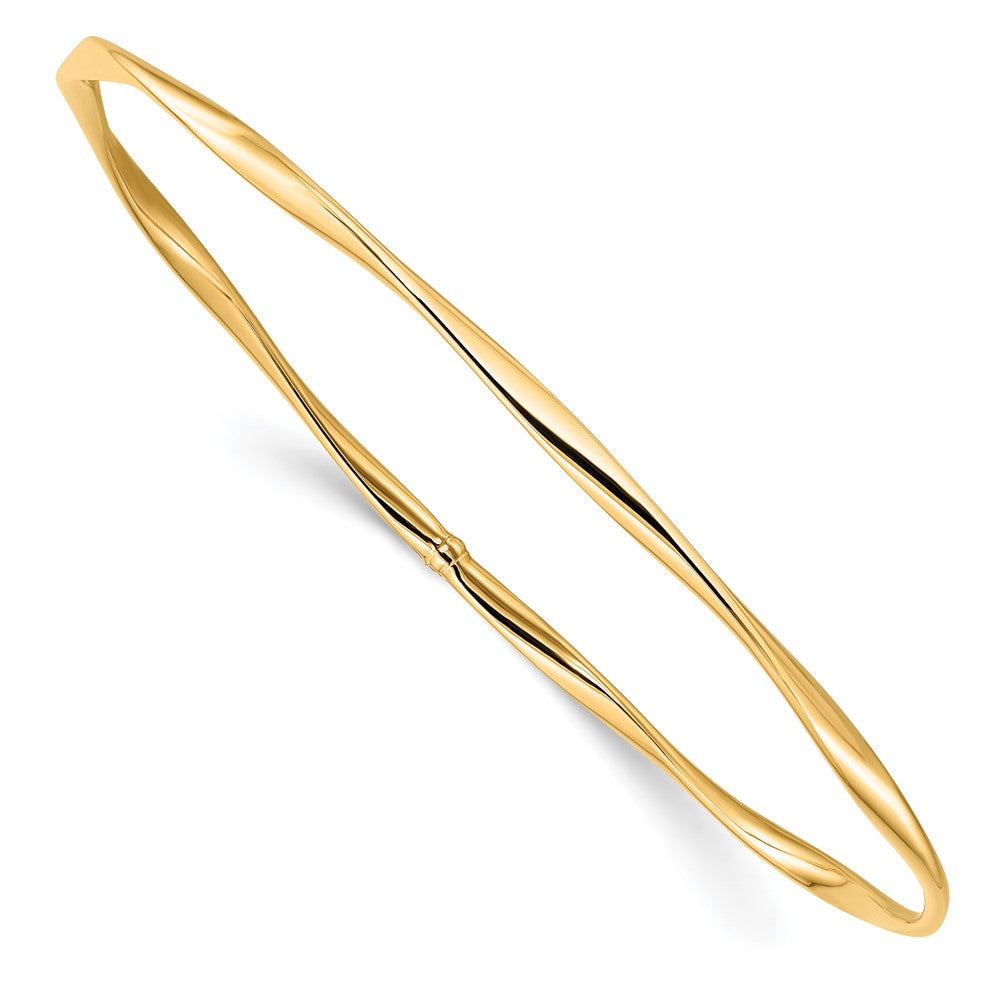 10K Yellow Gold Slip-On Bangle 7  inches