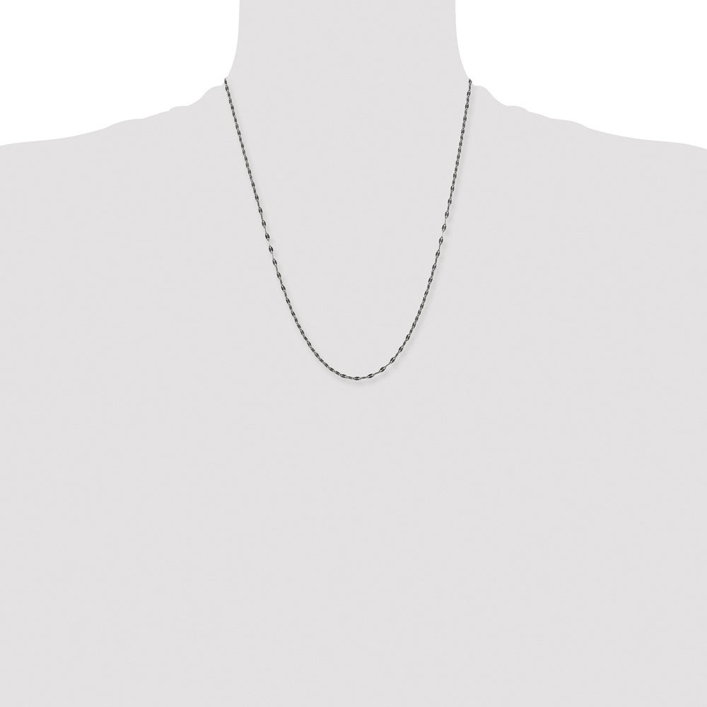 Stainless Steel Oxidized 2.5mm 22in Fancy Chain