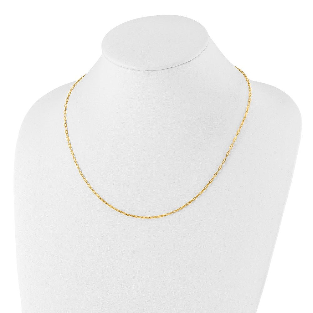 Stainless Steel Polished Yellow IP Open Link Paperclip 20in Chain Necklace
