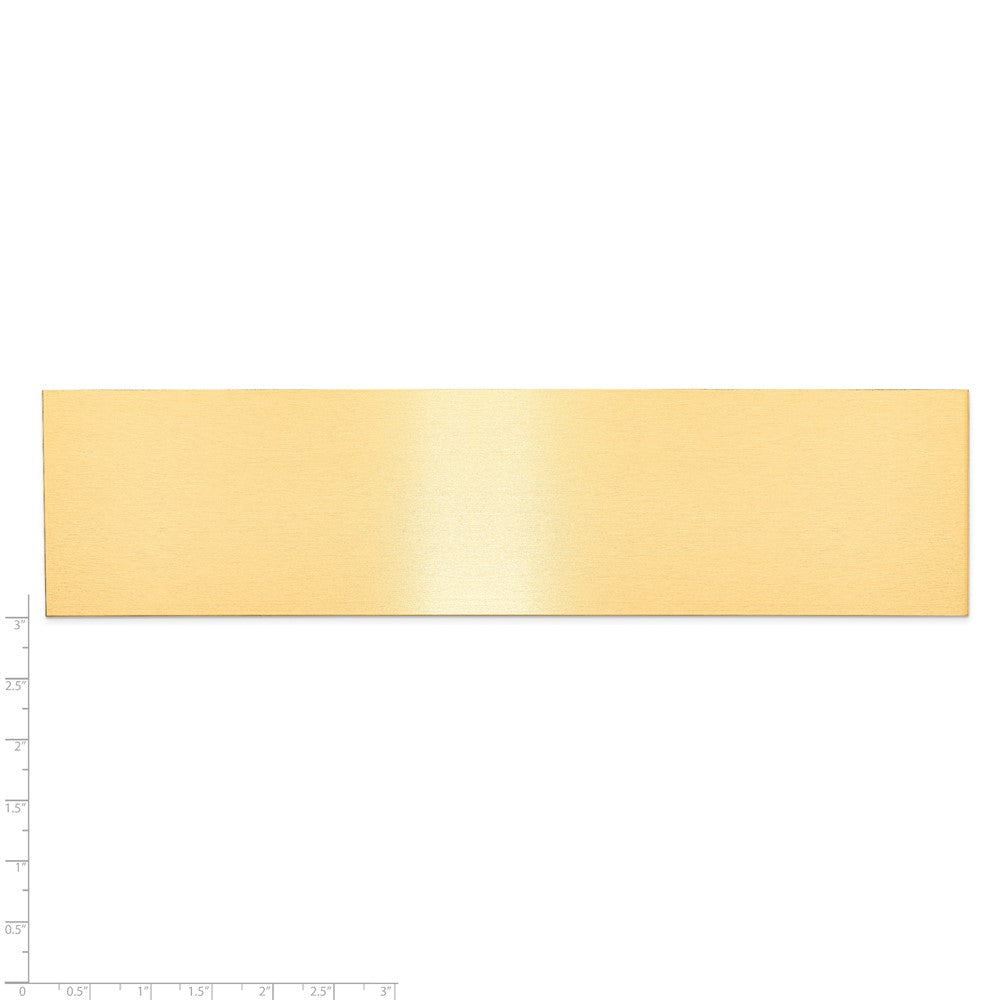 1 7/8 x 7 1/2 Satin Brass Plates-Set of 6
