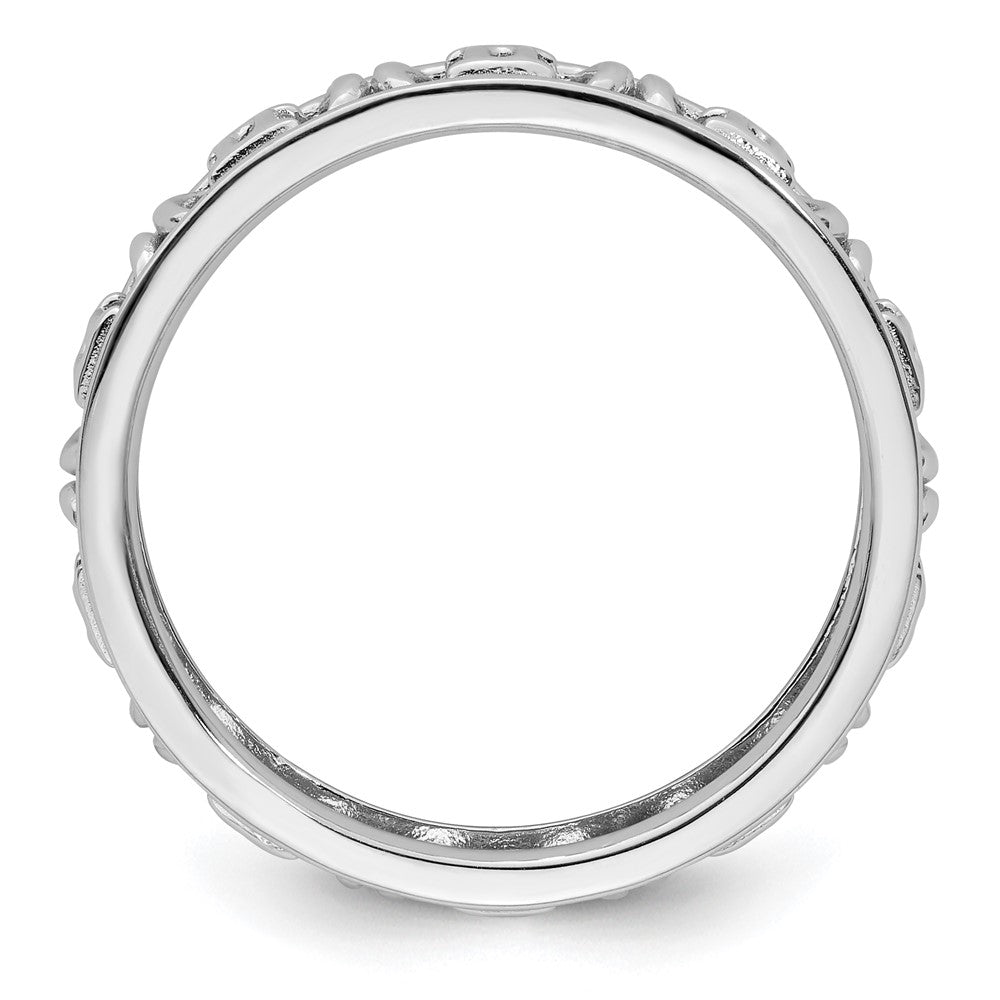 Sterling Silver Stackable Expressions Gemini Zodiac Ring Size -10
