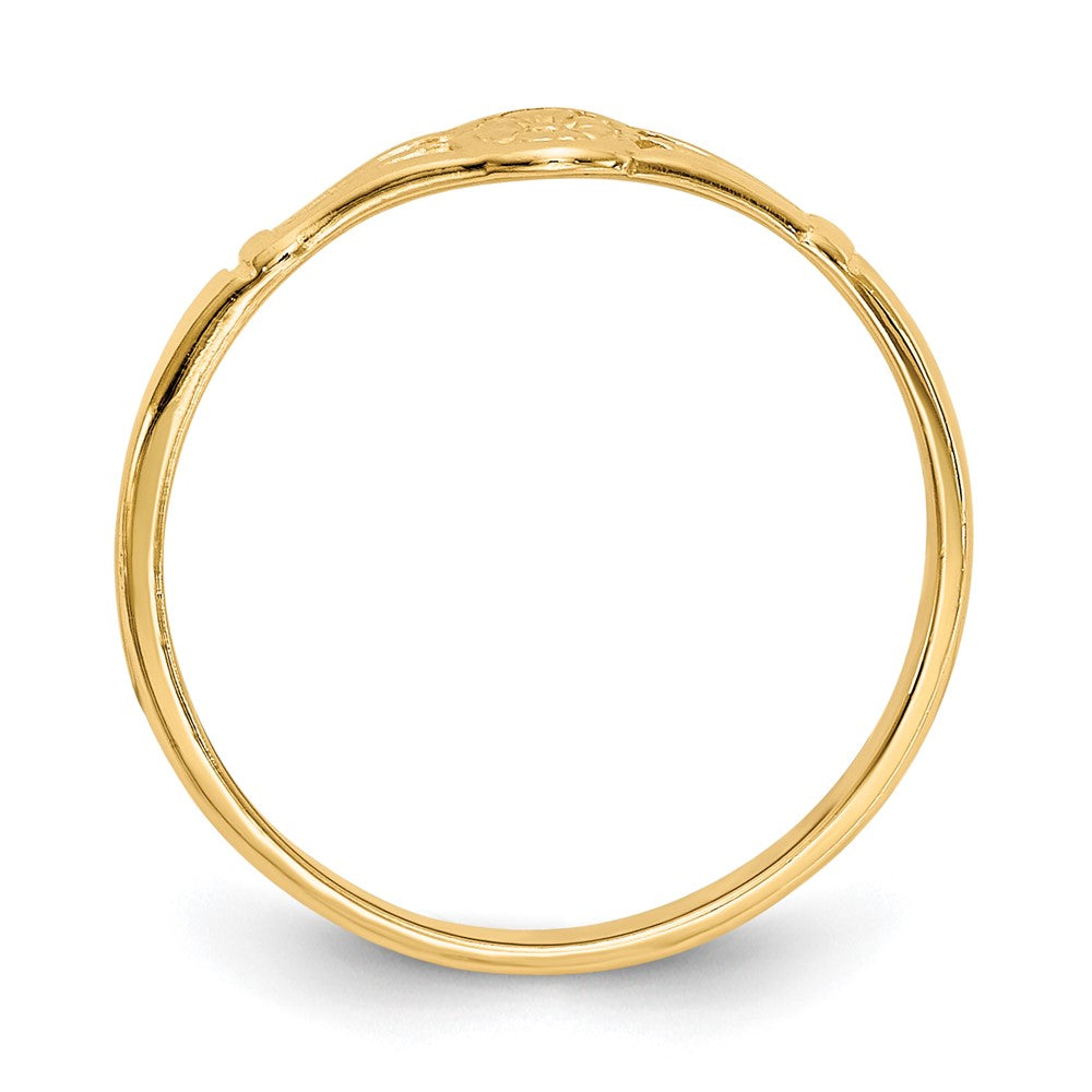 10K Gold Polished Oval Child's Ring Size 2.25