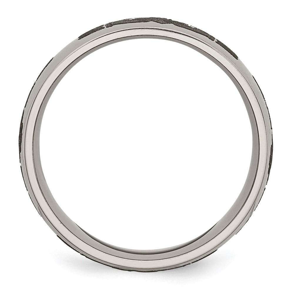 Primal Steel Titanium 8mm Claddagh Laser Design Band