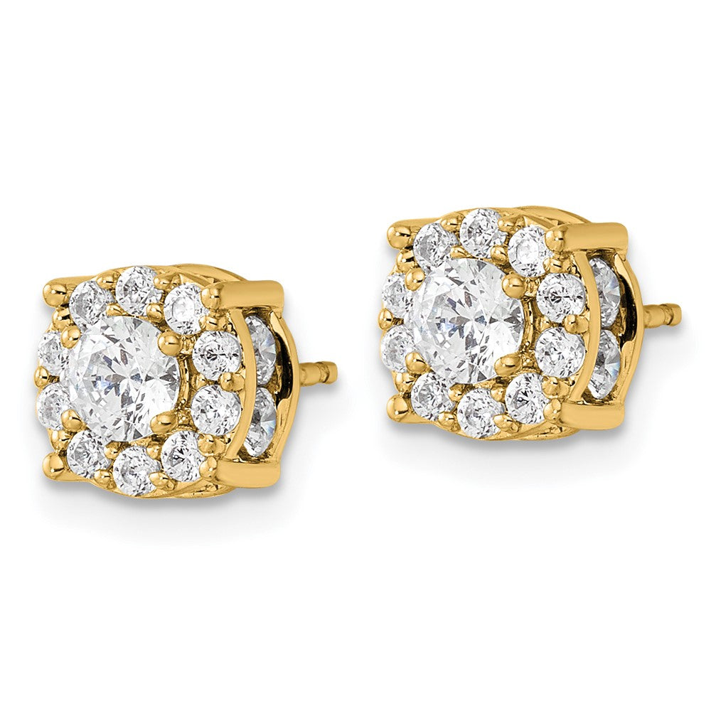 14k 1 1/2 carat Lab Grown Diamond VS/SI+ G+ Post Earrings