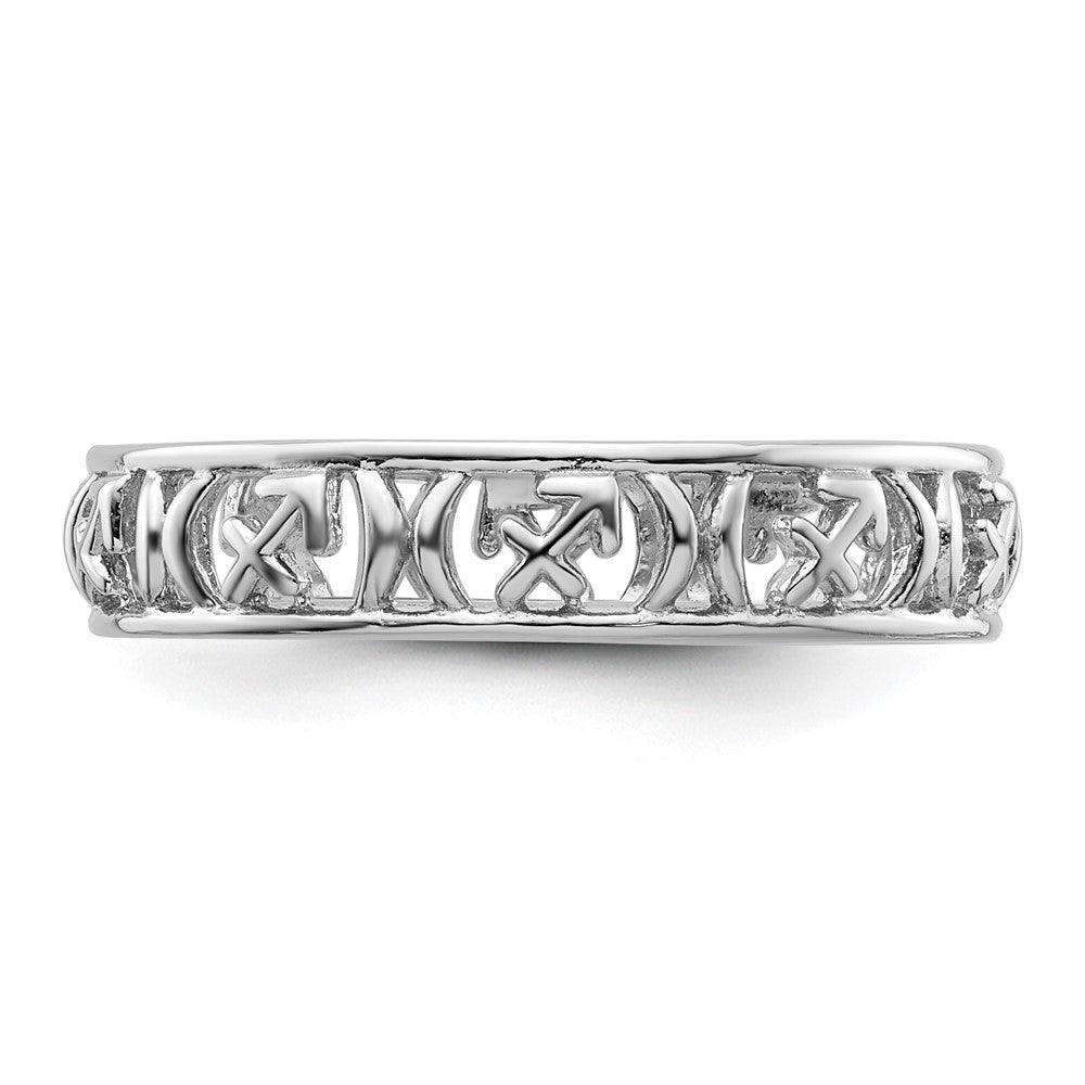 Sterling Silver Stackable Expressions Sagittarius Zodiac Ring Size -10