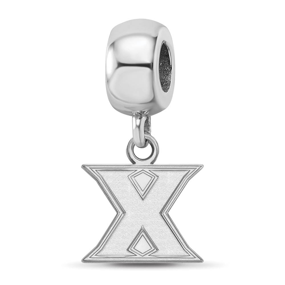 Sterling Silver Rhodium Plated Xavier University XS Dangle Bead Charm