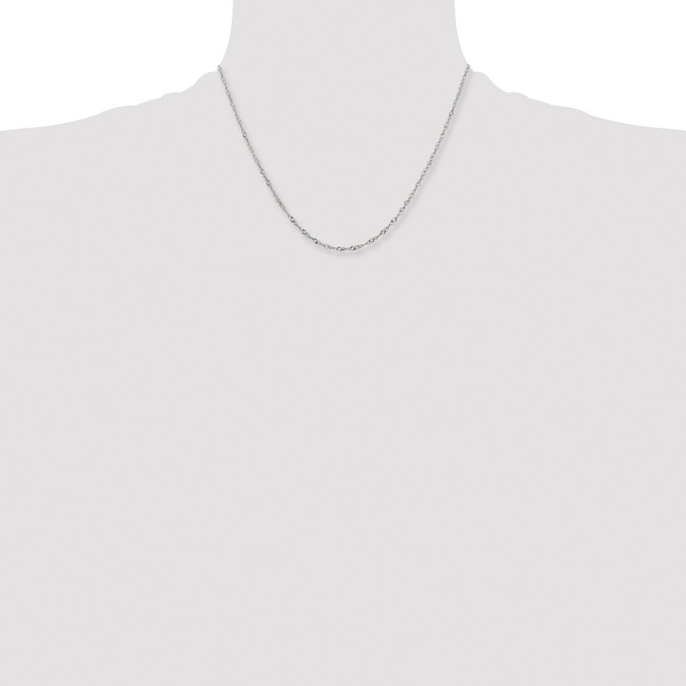 Stainless Steel Polished 2.5mm 18in Singapore Chain